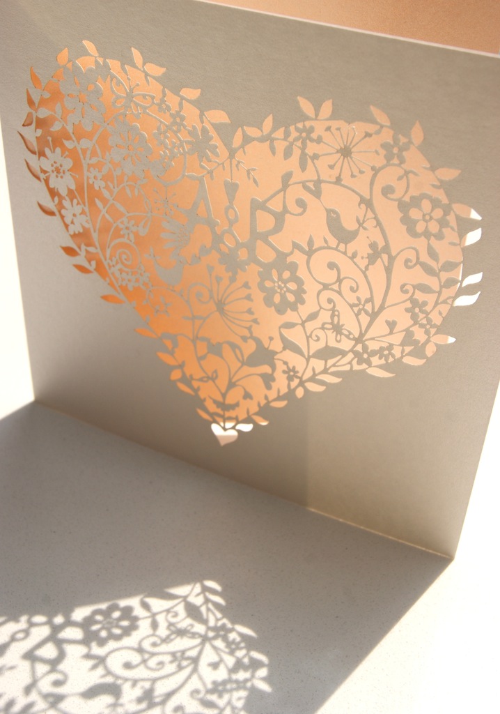 laser cut whimsical heart wedding invitations with initials!