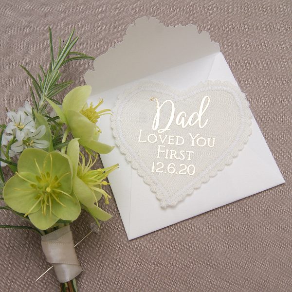 Personalised Brides Dad Wedding Keepsake Label