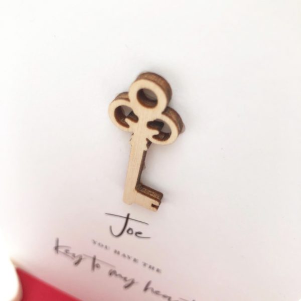 Key To My Heart Personalised Valentines Card