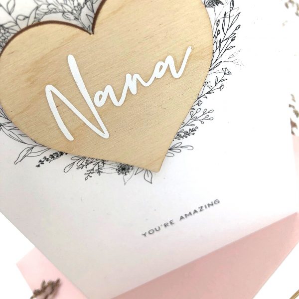 Wooden Heart Mother's Day Card