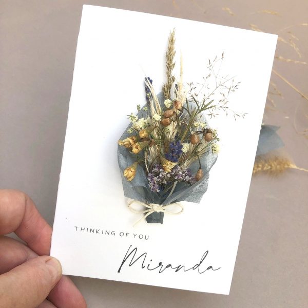 THINKING OF YOU DRIED FLOWER CARD