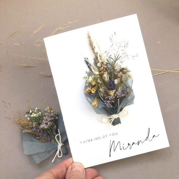 THINKING OF YOU DRIED FLOWER CARD