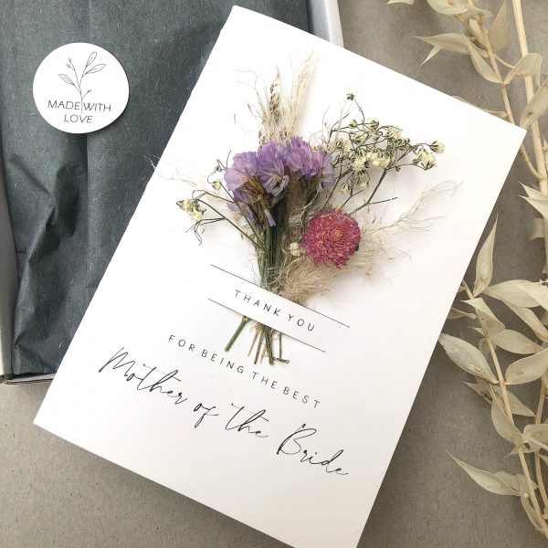 Mother of the Bride Dried Flower Card