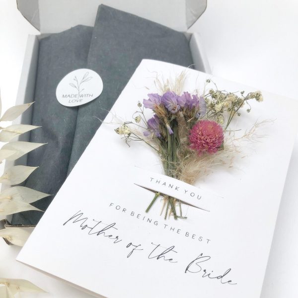 Mother of the Bride Dried Flower Card