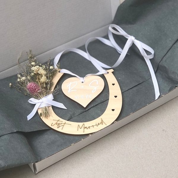 Personalised Dried Flower Wedding Horseshoe