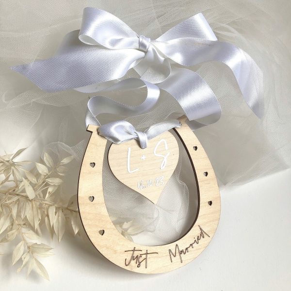 Personalised Satin Ribbon Wedding Horseshoe