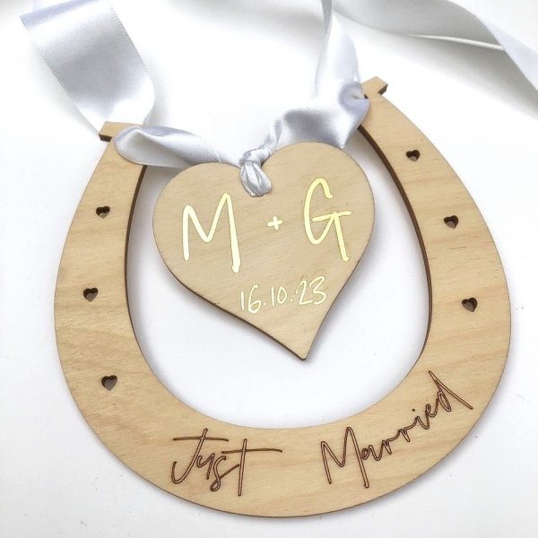 Personalised Satin Ribbon Wedding Horseshoe