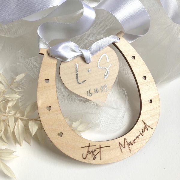 Personalised Satin Ribbon Wedding Horseshoe