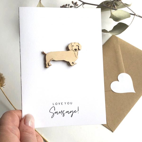 LOVE YOU SAUSAGE PERSONALISED CARD